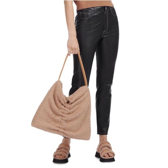 STAUD Elliot High Waist Faux Leather Pants Black Size 10 NWT - Picture 2 of 6